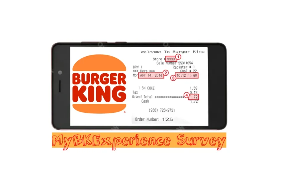 MyBKExperience survey offer screen with a free Whopper Sandwich when you buy a drink and fries at Burger King